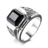 Gold Black Stone Ring